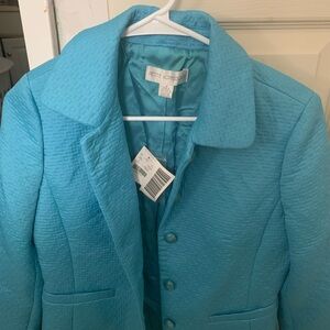 Petite Sophisticate Women's Turquoise Blazer